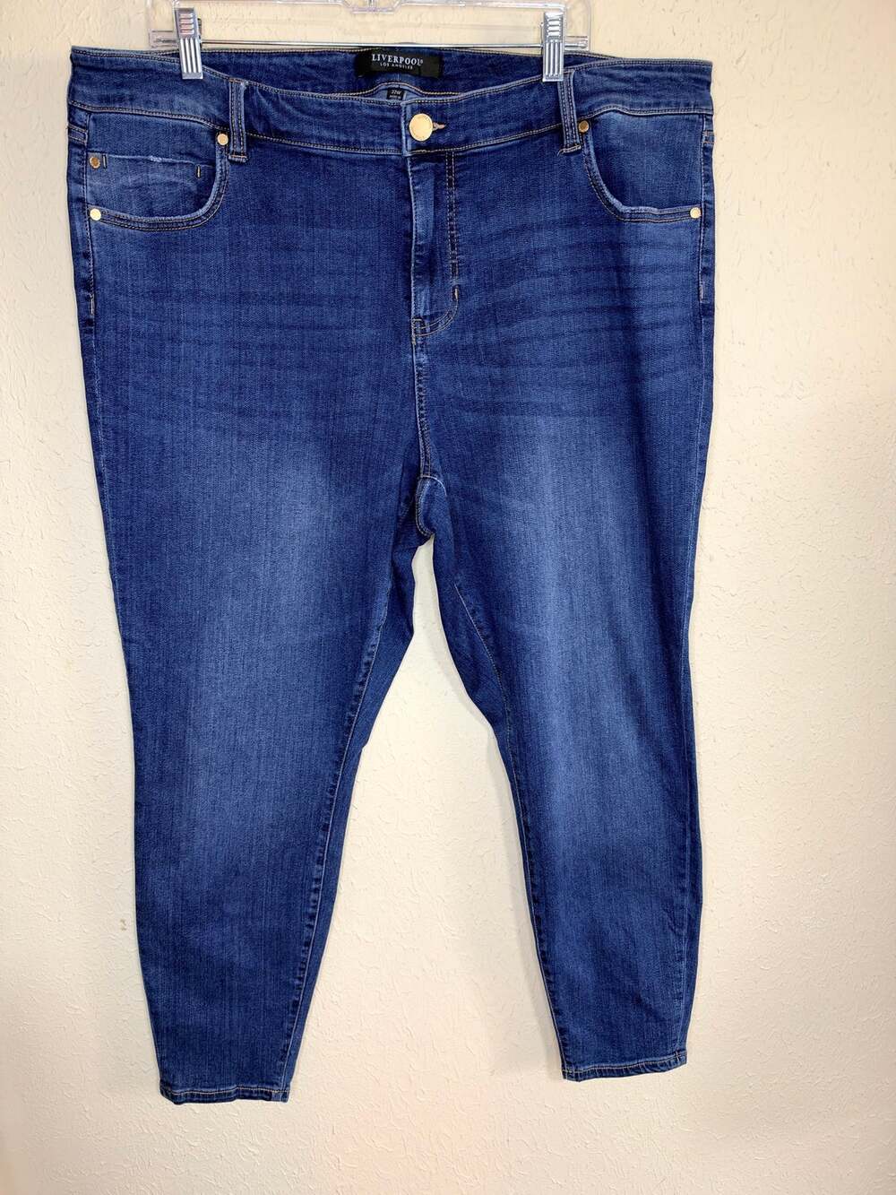 Liverpool Women's Size 22 W Dark Wash Stretch Denim Jeans Capsule Wardrobe
